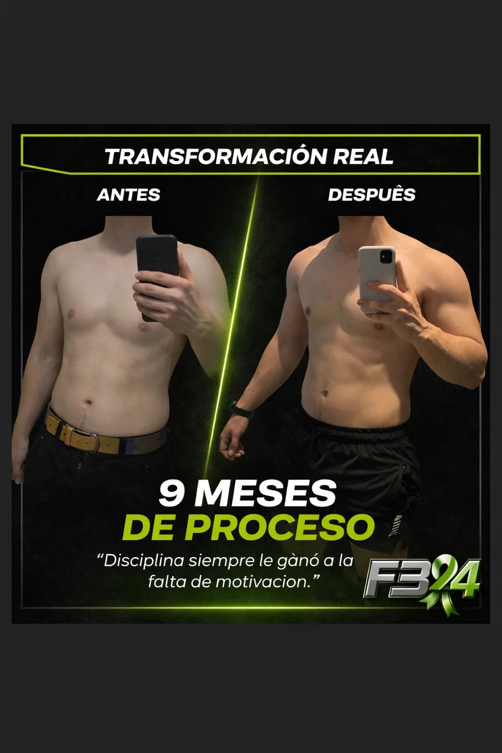 Transformación real en 9 meses. Enfoque total en mejorar composición corporal, aumentar masa muscular y reducir grasa con entrenamiento técnico y hábitos sostenibles. Sí, el de la foto soy yo, Noe.