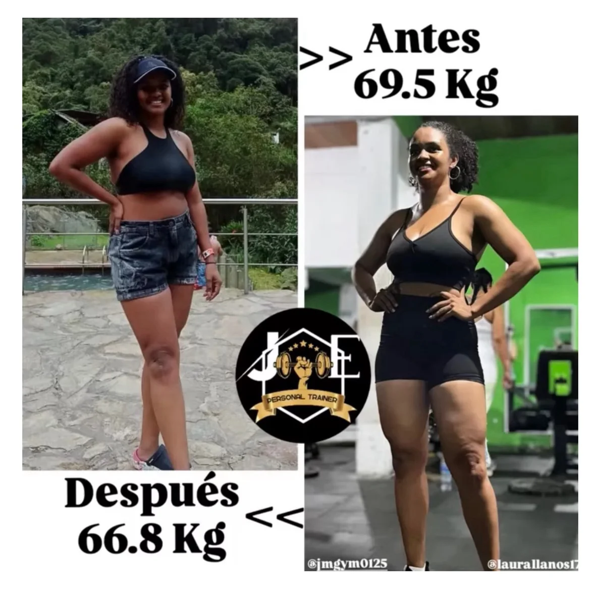 Recomposición corporal en su máxima expresión. 📊 Cerca de 2.7 kg de diferencia, pero un cambio radical en definición y tono muscular. La báscula no lo es todo; la clave está en perder grasa y ganar músculo. 💪🔥