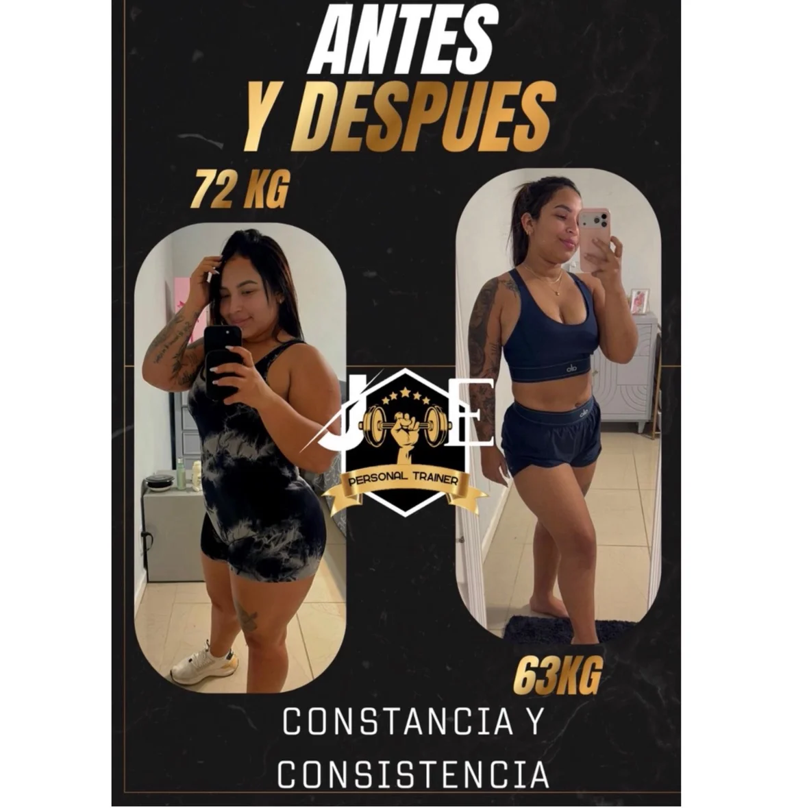 Caso de éxito internacional 100% online. 📉 Bajar 9 kg . demuestra que con una buena estructura a distancia no hay límites. Nutrición flexible y entrenamiento eficiente. ¡Gran trabajo! 🔥💯