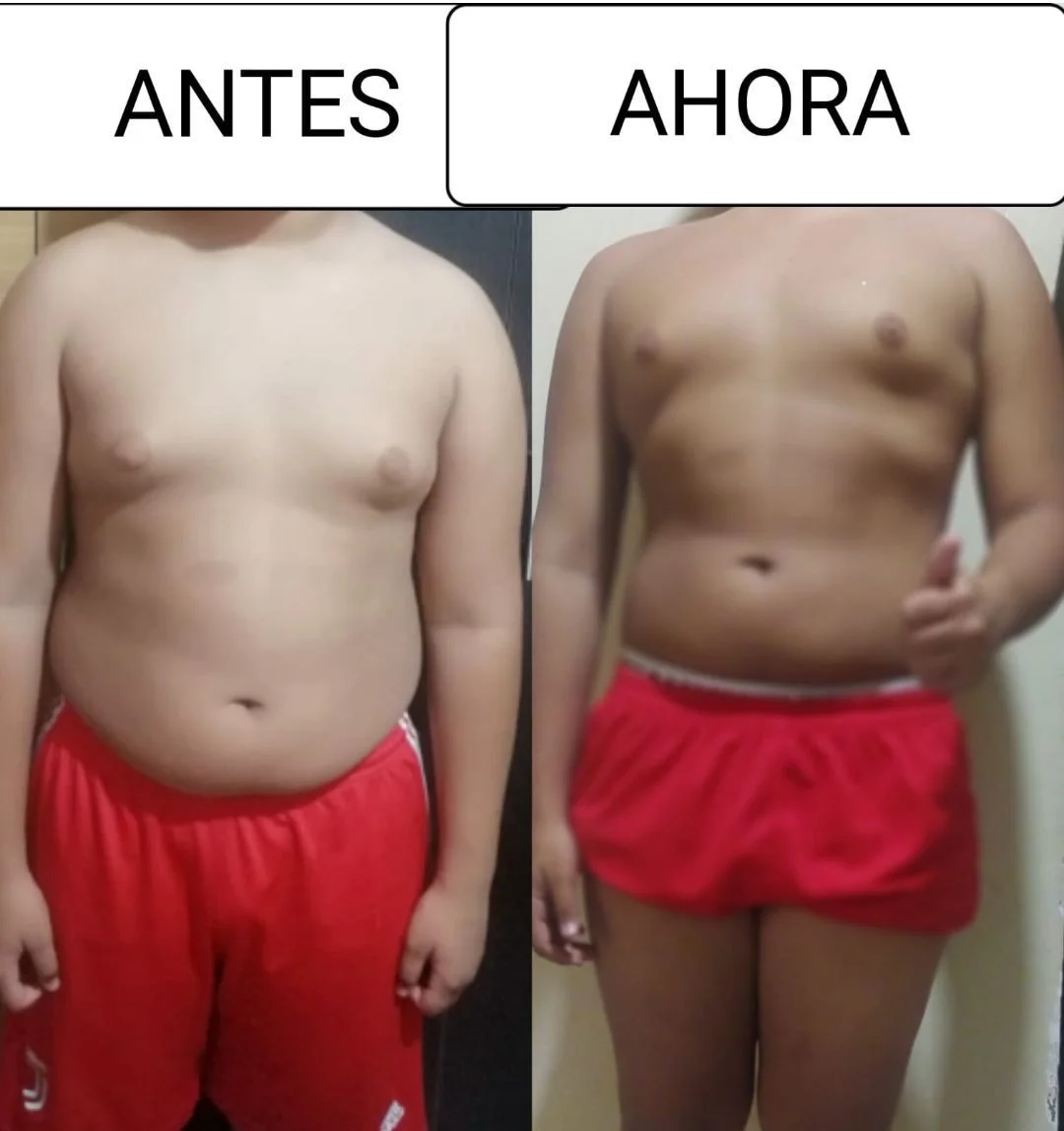 ya está perdiendo peso
-3.1kg vamos por mas. - Estoy seguro de que en 1 año tendrá un peso normal y gozará de buena salud. - Pero para que esto sea posible, entrenará con buena intensidad, con mucha dificultad. -Incluso